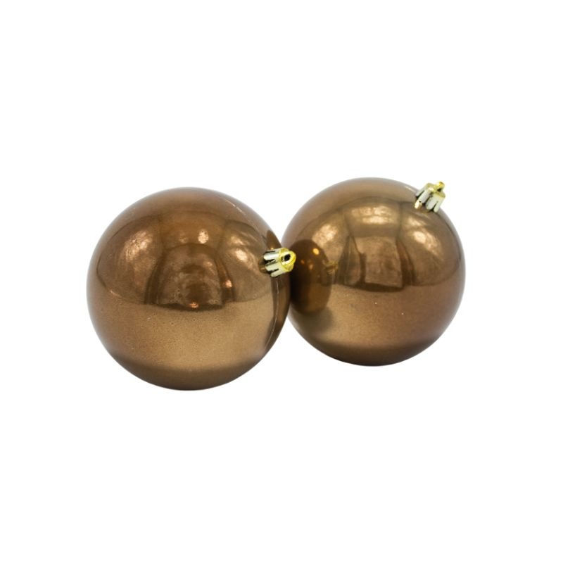 BOLA 10 CM X 12 PCS MARRÓN CLARO - Imagen 2