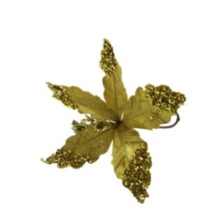 FLOR ARTIFICIAL 22CM DORADO