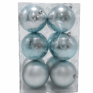 BOLA 10 CM X 12 PCS AZUL CLARO