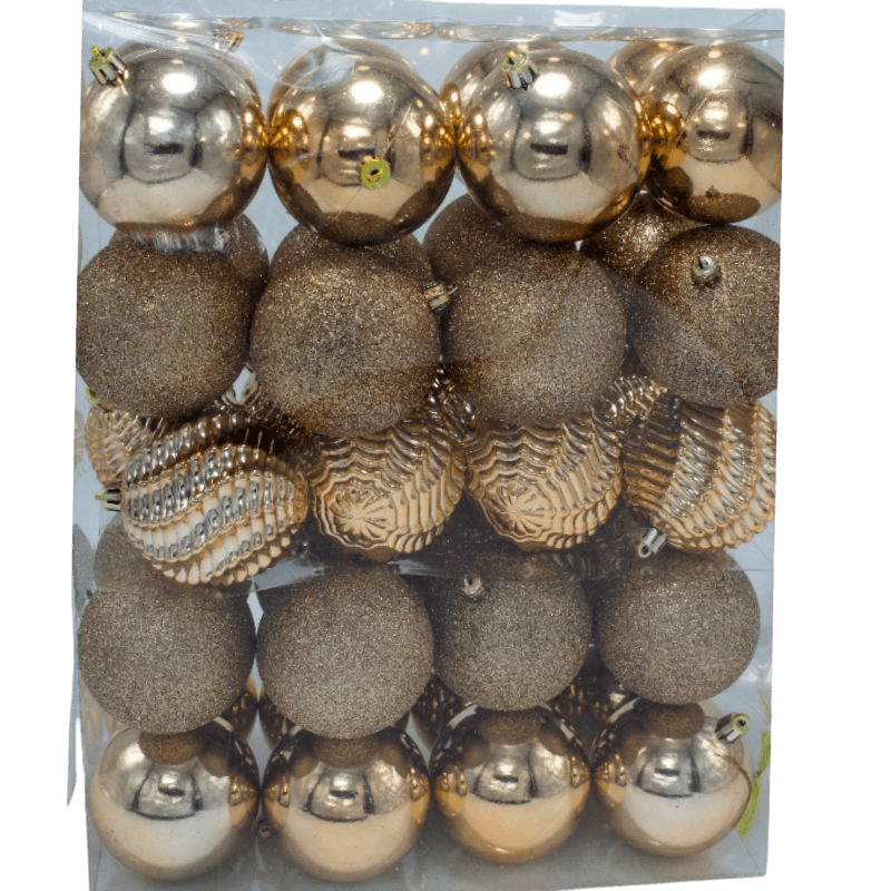 BOLA 8 CM X 40 PCS BRONCE CLARO