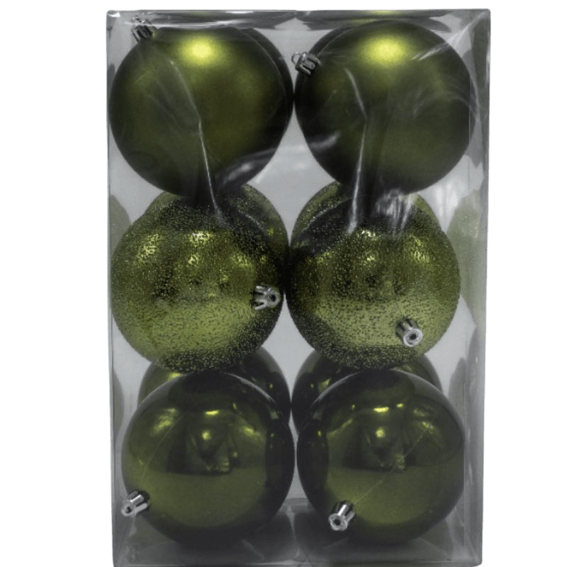 BOLA 10 CM X 12 PCS OLIVA