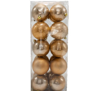 BOLA 8 CM X 20 PCS BRONCE CLARO