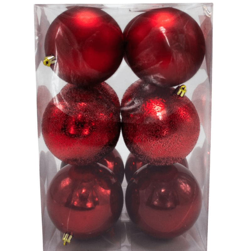 BOLA 10 CM X 12 PCS ROJO