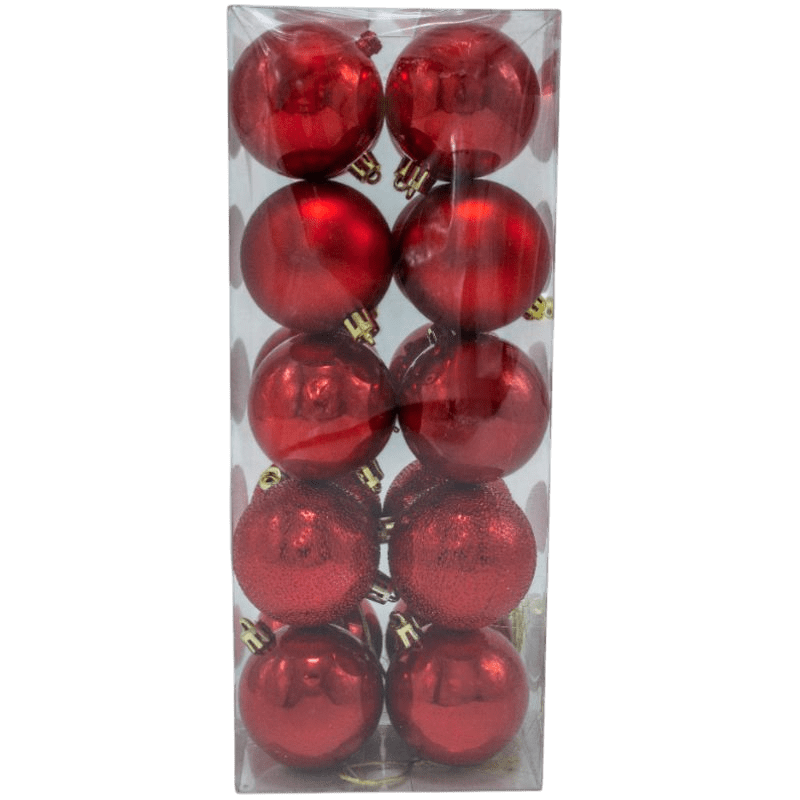 BOLA 6CM X 20 PCS ROJO