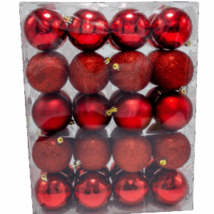 BOLA 8 CM X 40 PCS ROJO