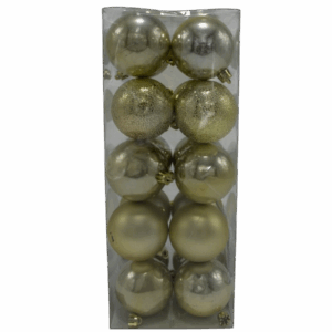 BOLA 6CM X 20 PCS DORADO CLARO