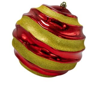 BOLA 30CM ROJO/DORADO