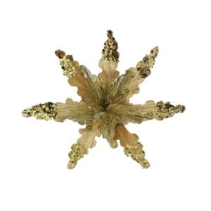 FLOR ARTIFICIAL 28CM 12 PETALOS DORADOS