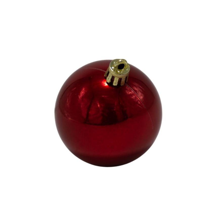 BOLA BRILLANTE 15CM ROJA